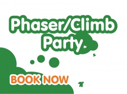 Phaser and Climbing, Combo Birthday Party  - After Hours- Saturday 6TH JULY Includes Cold Food, and Adjacent Dining Area