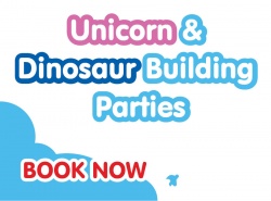 Unicorn and Dinosaur Building Birthday Party  - After Hours- Saturday 1st JUNE Includes Cold Food, Bear Cabin and Adjacent Dining Area